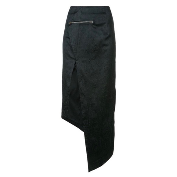 NWT Thomas Wylde Pollen Asymmetric Midi Skirt in Beesting Thorn Midnight Black - Picture 2 of 10